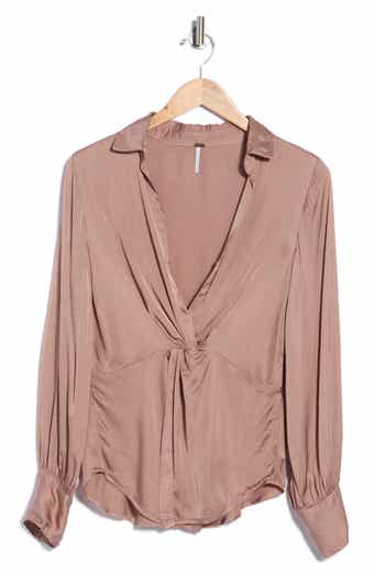 Wynn Twist Front Satin Top