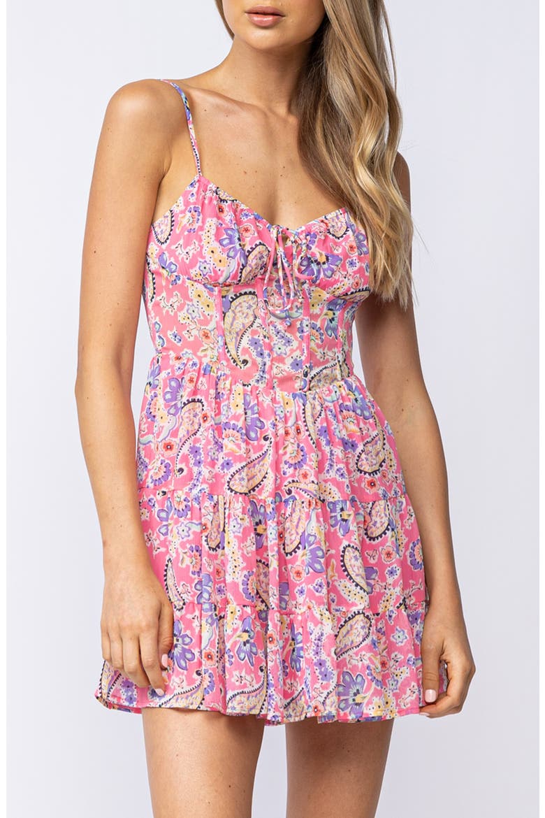 Corset Sleeveless Minidress, Alternate, color, PINK