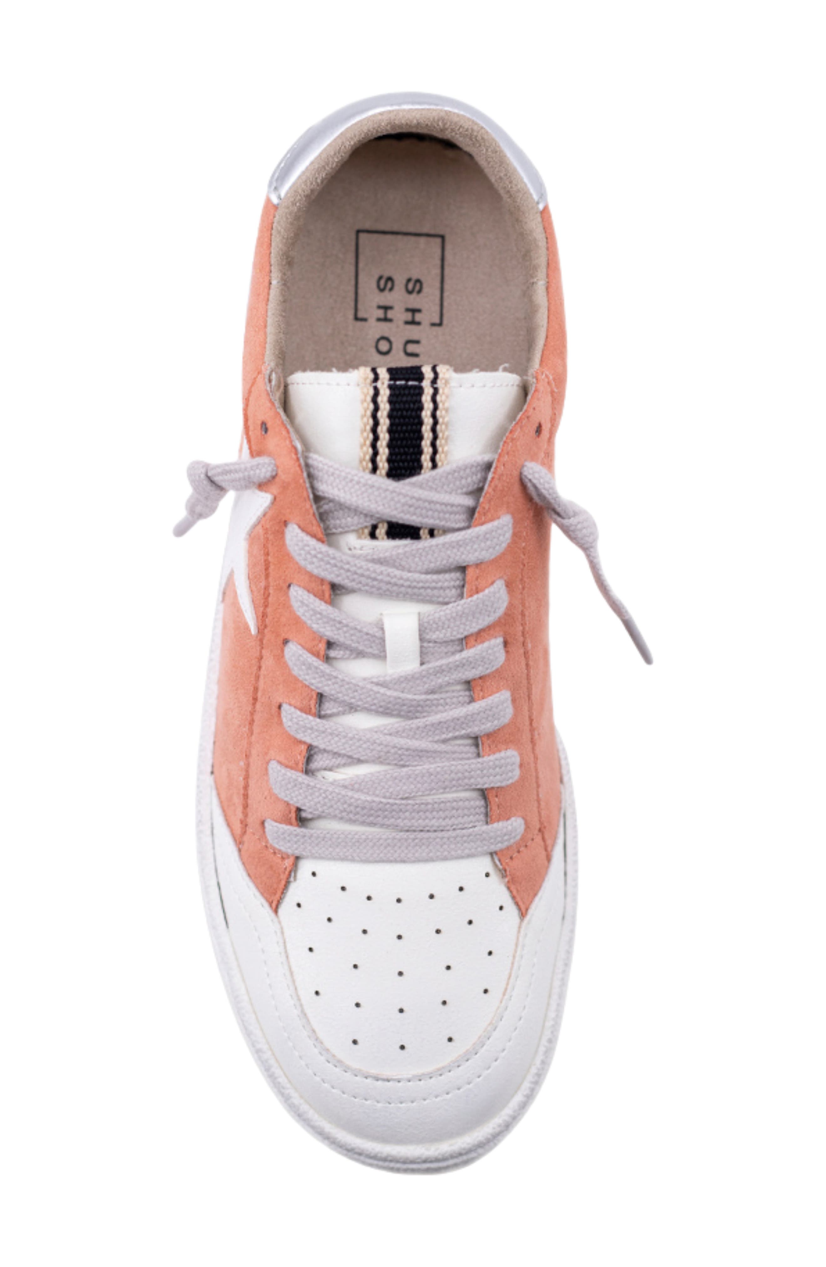 SHUSHOP Paz Low Top Sneaker, Alternate, color, Melon Suede