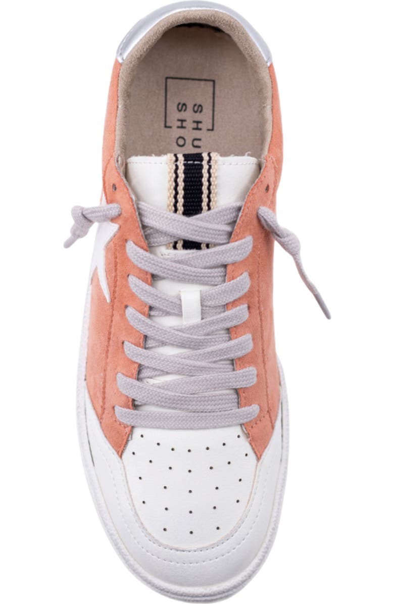 SHUSHOP Paz Low Top Sneaker, Alternate, color, Melon Suede