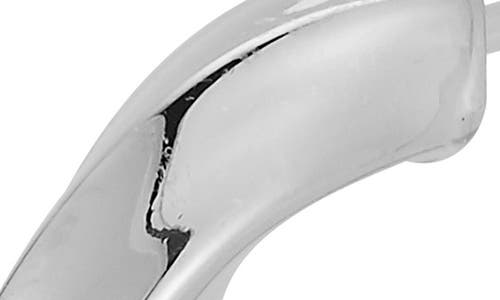 Glaze Jewelry Oval Twist Hoop Earrings In Silver