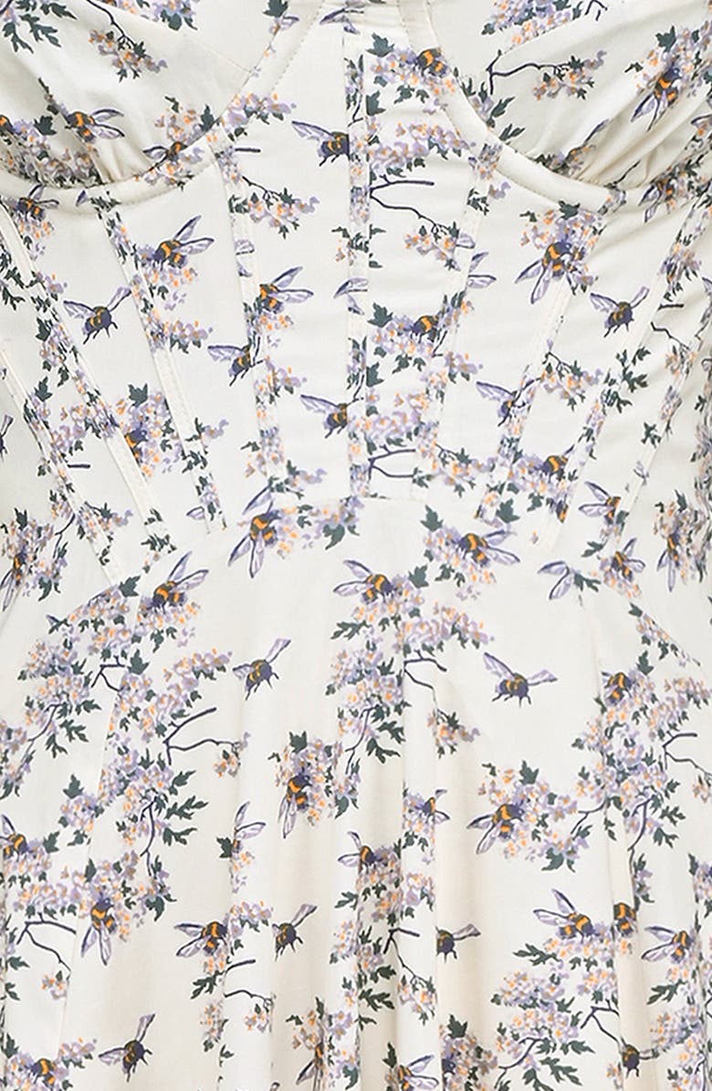 Steffani Floral Corset Midi Sundress