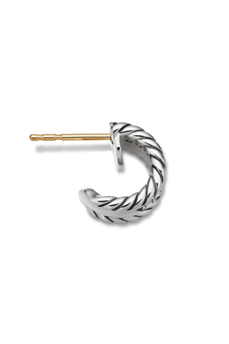 Cable Classics Extra Small Earrings with Diamonds, Alternate, color, DIAMOND
