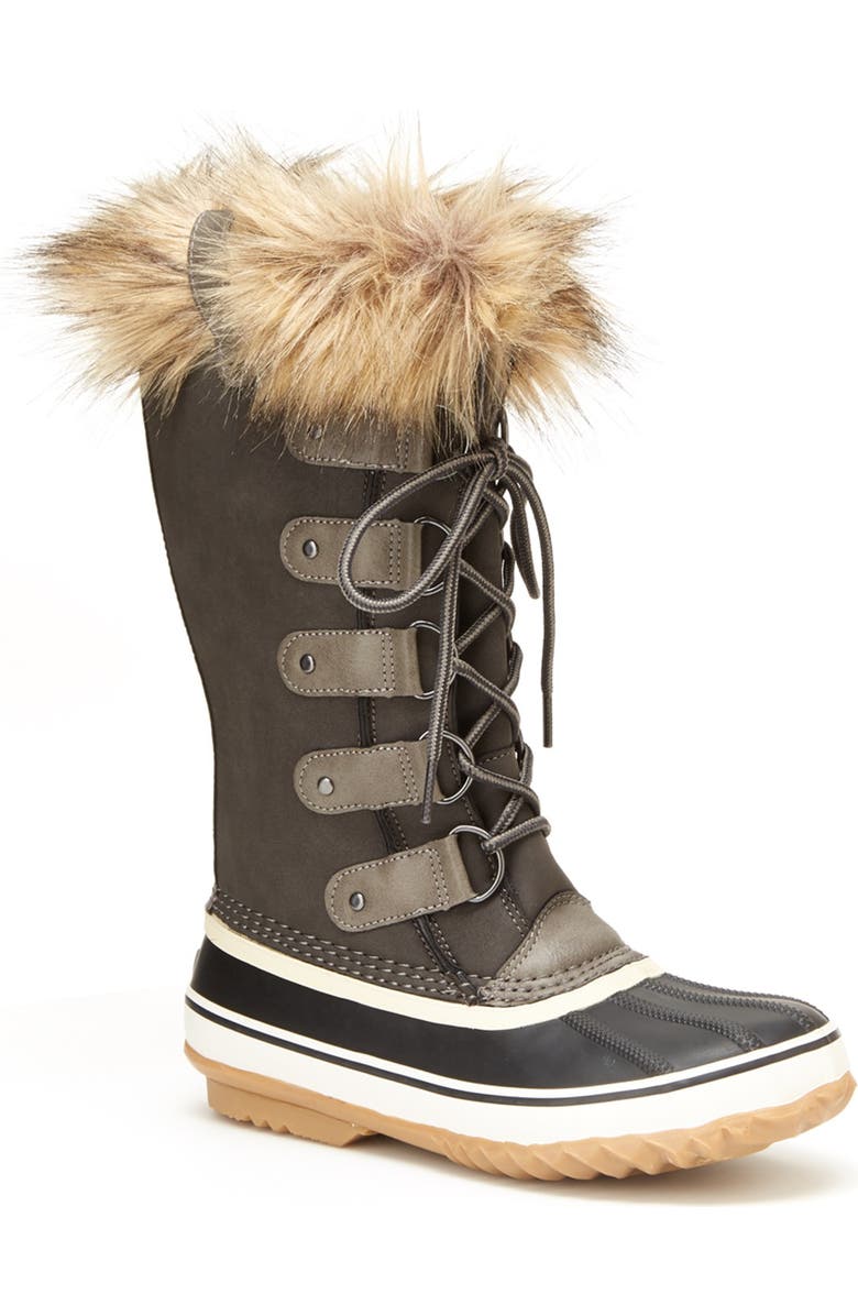 JBU Ella Waterproof Faux Fur Trim Boot, Alternate, color,