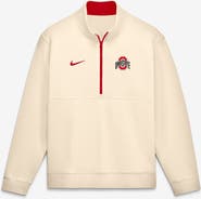 Nike Men's Nike Cream Ohio State Buckeyes Primetime Club Fleece Half-Zip Pullover
