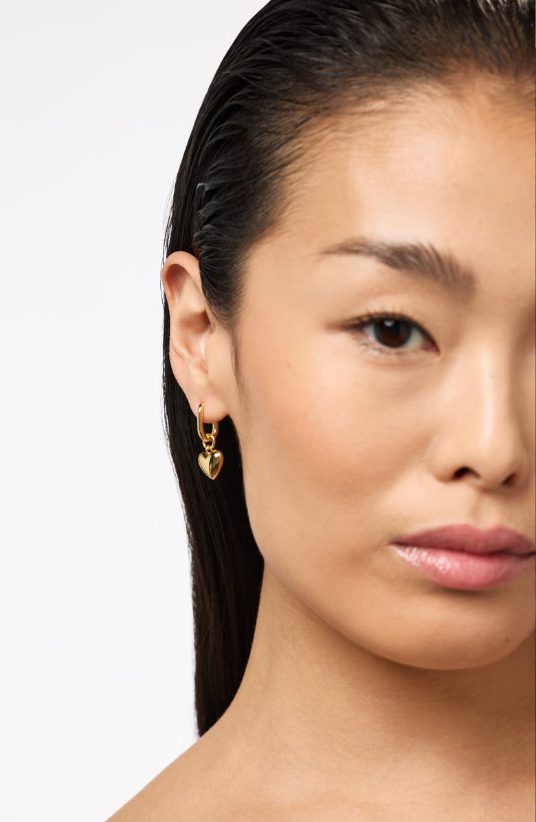 Ana Luisa Heart Earrings - Wesley Gold, Alternate, color, 