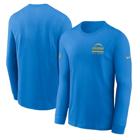 Men's Nike Powder Blue Los Angeles Chargers Sideline Performance Long Sleeve T-Shirt