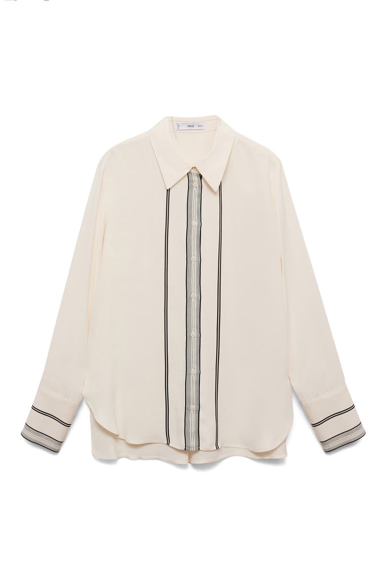 Stripe Button-Up Shirt, Alternate, color, OFF WHITE