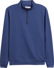 Peter Millar Perth Sugar Stripe Quarter Zip Performance Pullover