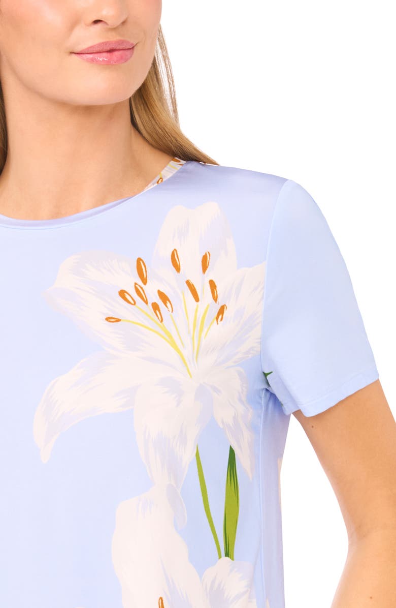 Ted Baker Spencer Floral Short Sleeve Top, Alternate, color, Blue Surf
