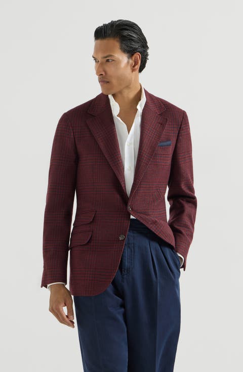 Cashmere Prince of Wales deconstructed Cavallo blazer