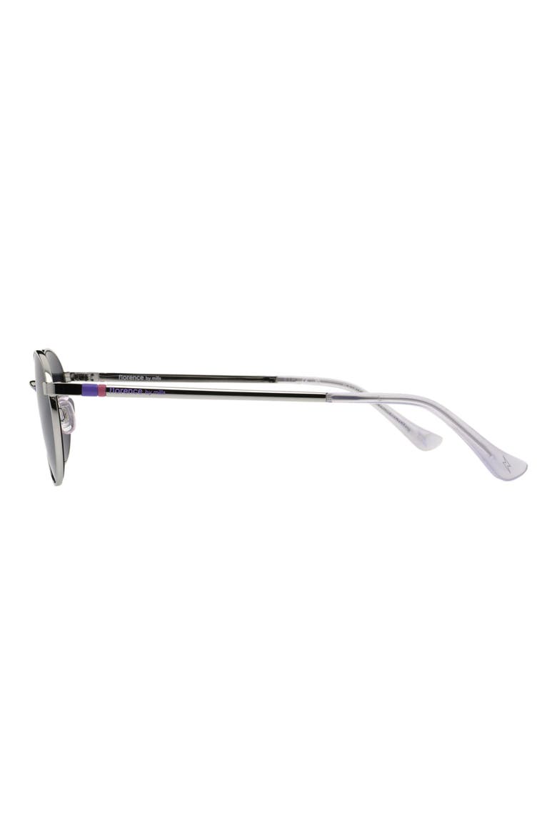 51mm Oval Sunglasses, Alternate, color, SILVER
