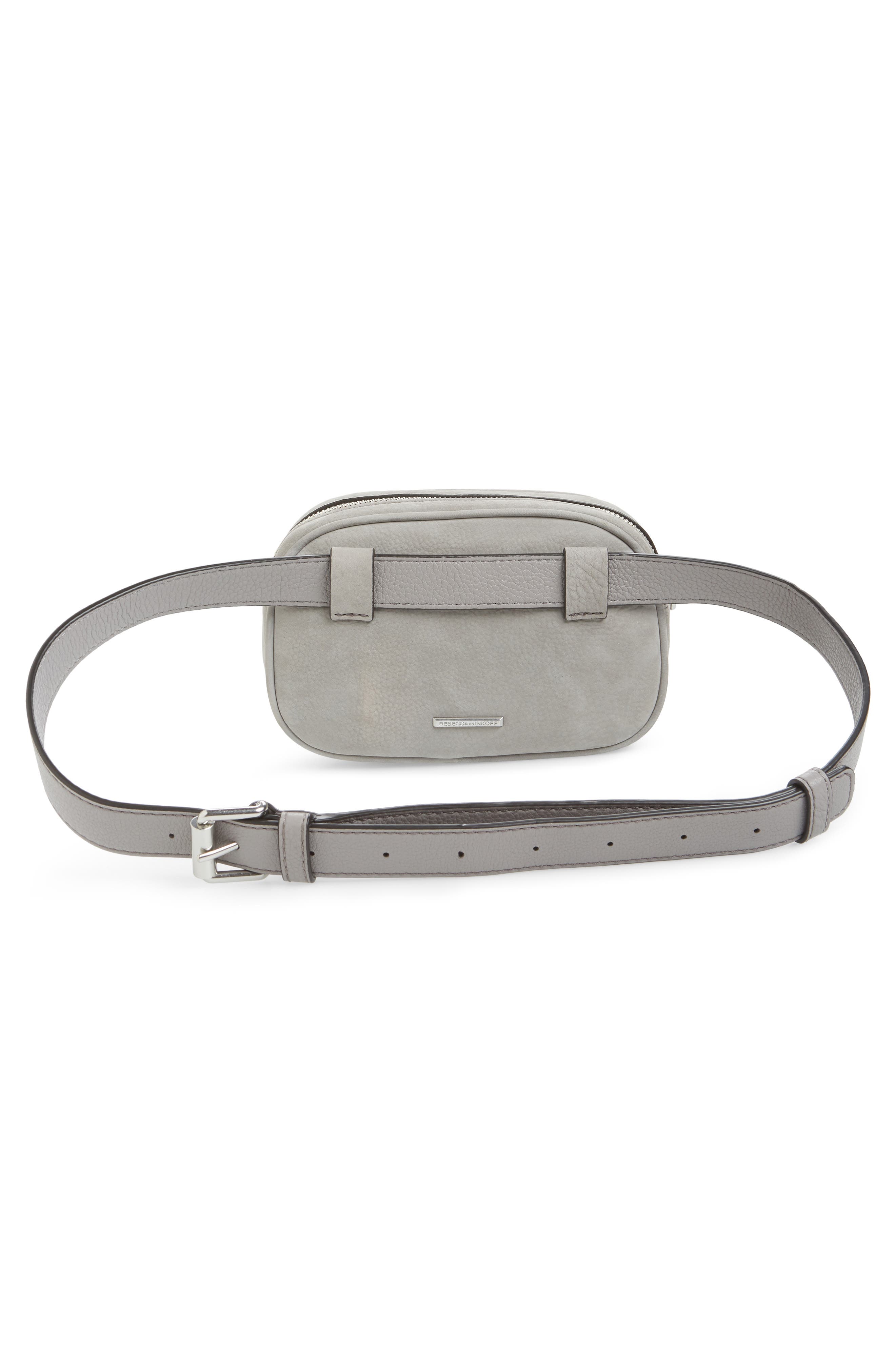 Blythe Leather Belt Bag, Alternate, color, GREY