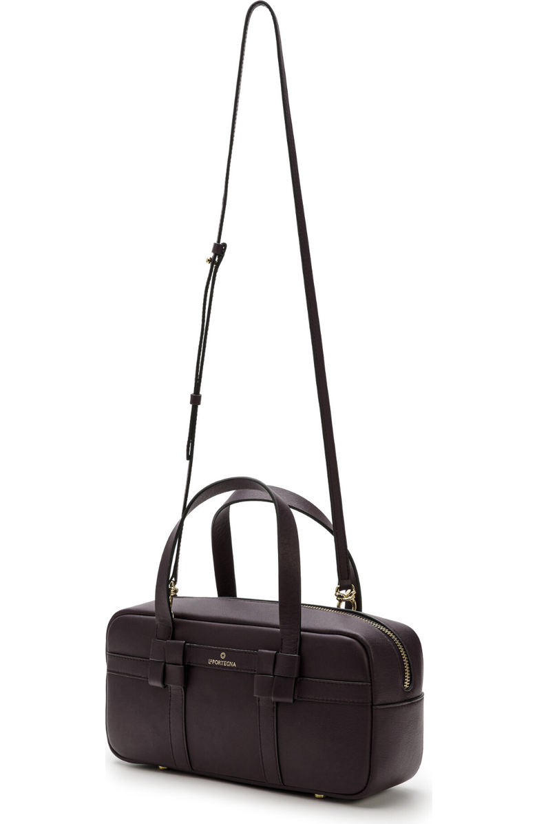 LA PORTEGNA Bibi Leather Bag With Shoulder Strap And Iconic Knots, Alternate, color, Black