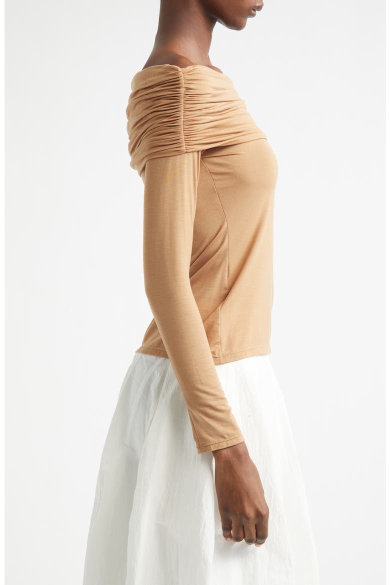 Adeline Off the Shoulder Top, Alternate, color, TOFFEE