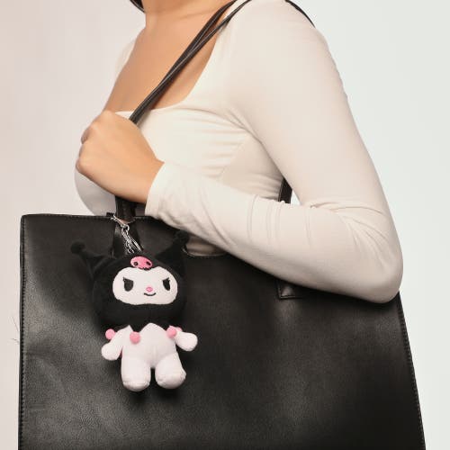 Hello Kitty Kruomi Plush Bag Charm Keychain In Black