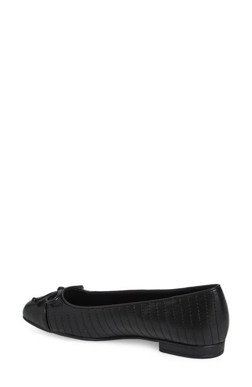 T Tahari Villa Quilted Ballet Flat In Black