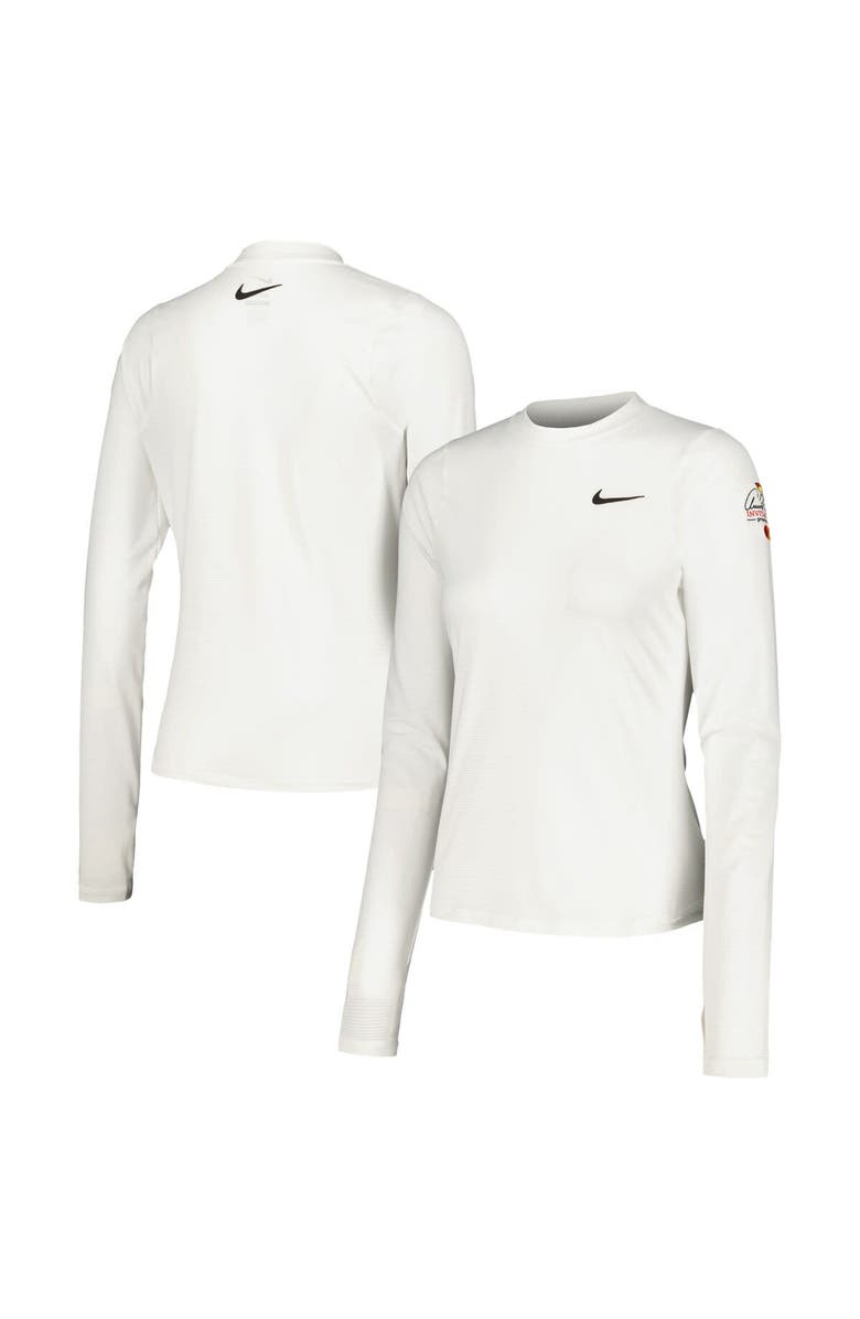 Nike Women's Nike White Arnold Palmer Invitational UV Victory Printed Performance Long Sleeve Top, Main, color, White