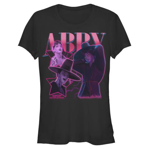 Junior's KPop Demon Hunters Abby Saja Collage  Graphic T-Shirt
