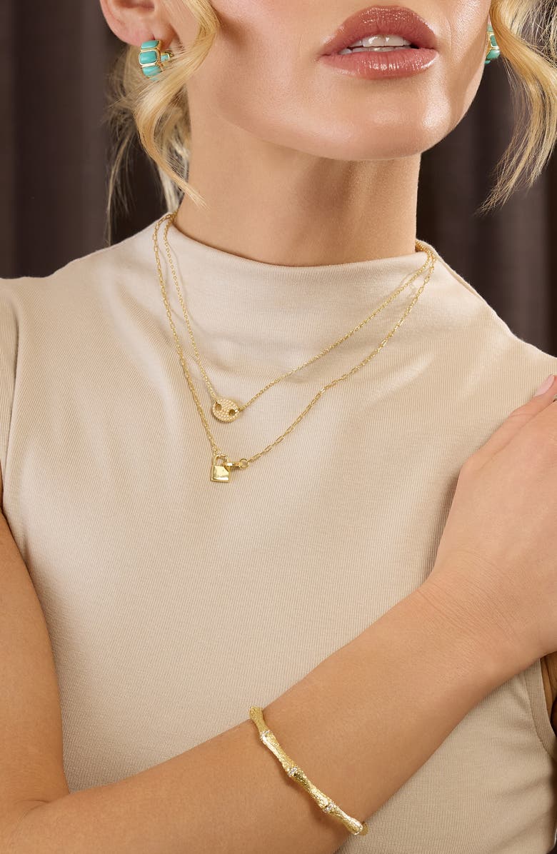 ATHRA LUXE Heart Lock Link Necklace, Alternate, color, 