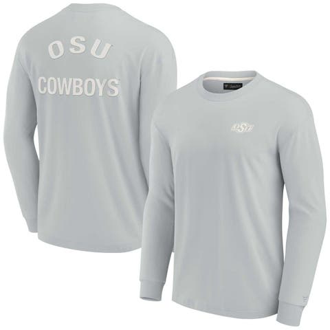 Unisex Fanatics Signature Gray Oklahoma State Cowboys Elements Super Soft Long Sleeve T-Shirt