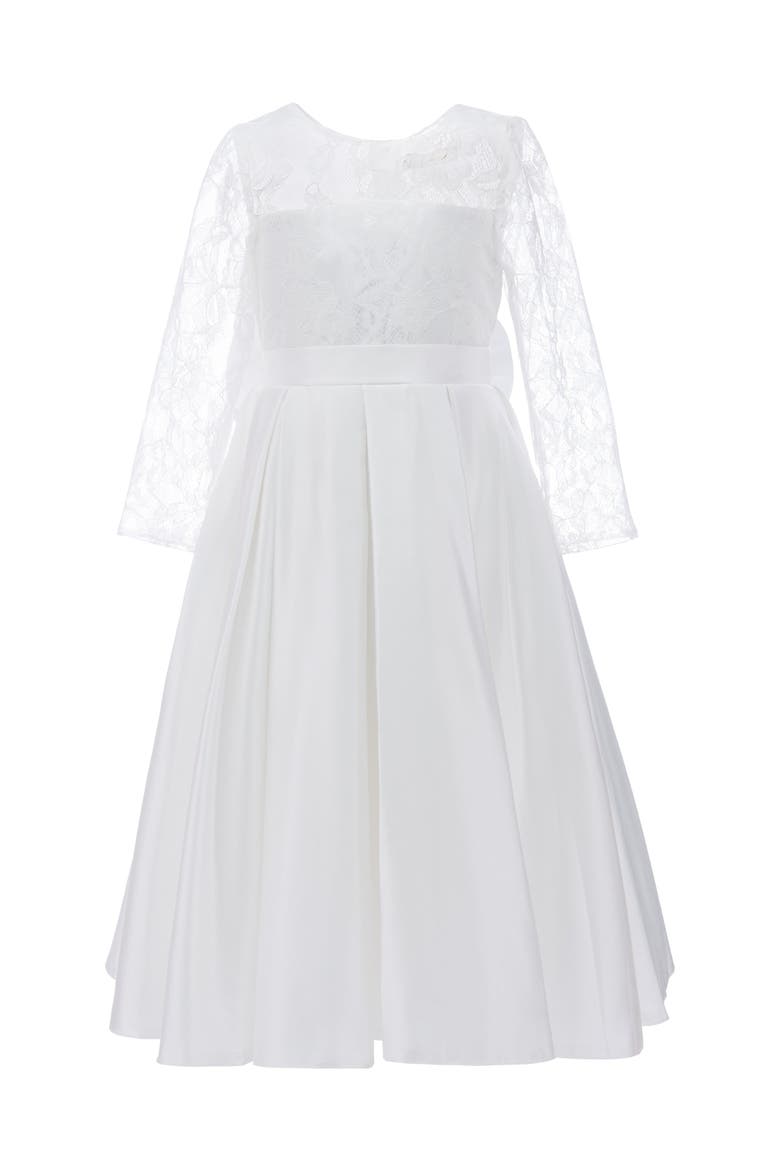 Arcadia Satin Dress, Main, color, White