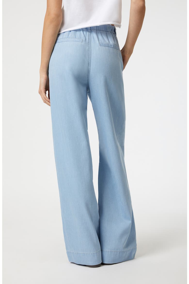 Pera Pleated High Waist Wide Leg Pants, Alternate, color, LT BLUE LIGHT DENIM