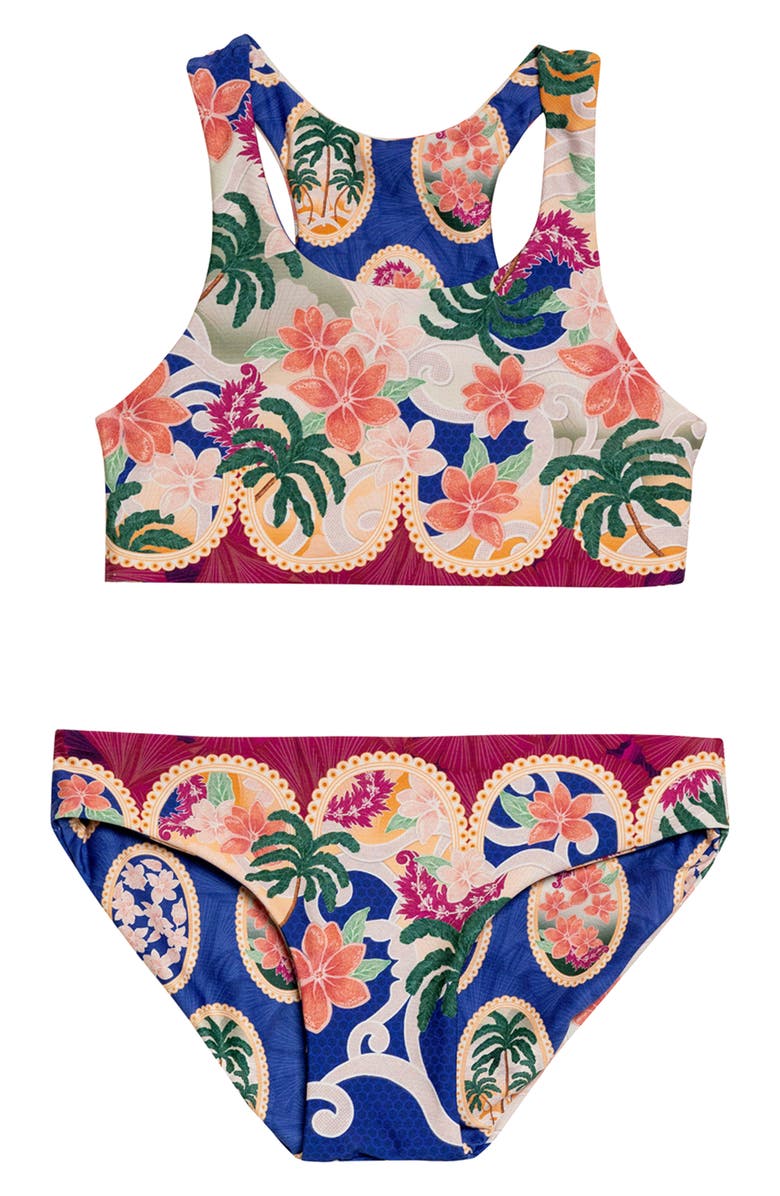 Agua Bendita Kids' Gianna ThamarTwo-Piece Swimsuit, Main, color, Blue