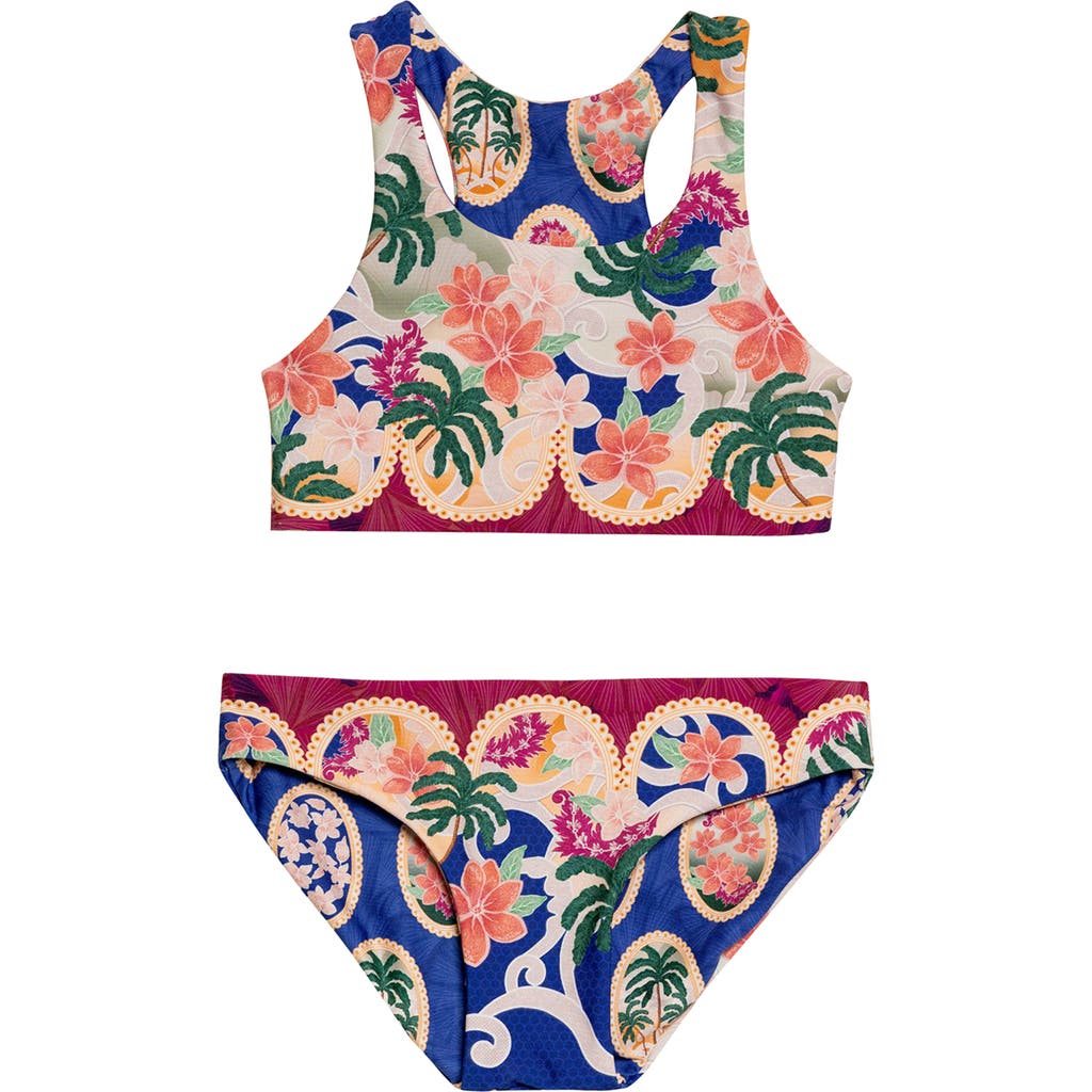Agua Bendita Kids' Gianna Thamartwo-piece Swimsuit In Blue