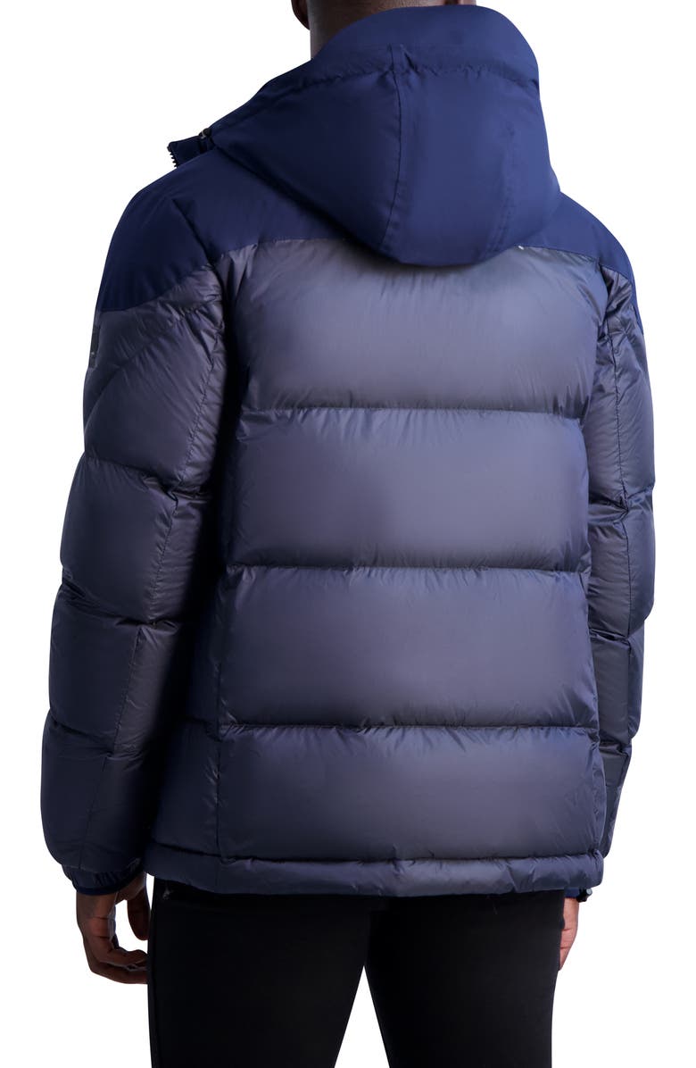 KARL LAGERFELD PARIS Quilted Coat, Alternate, color, Navy