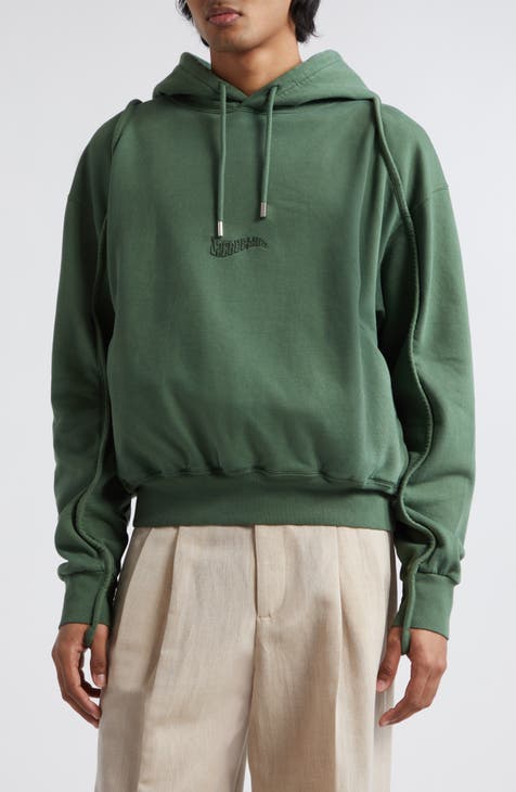 Green men's hoodie sweatshirt sale