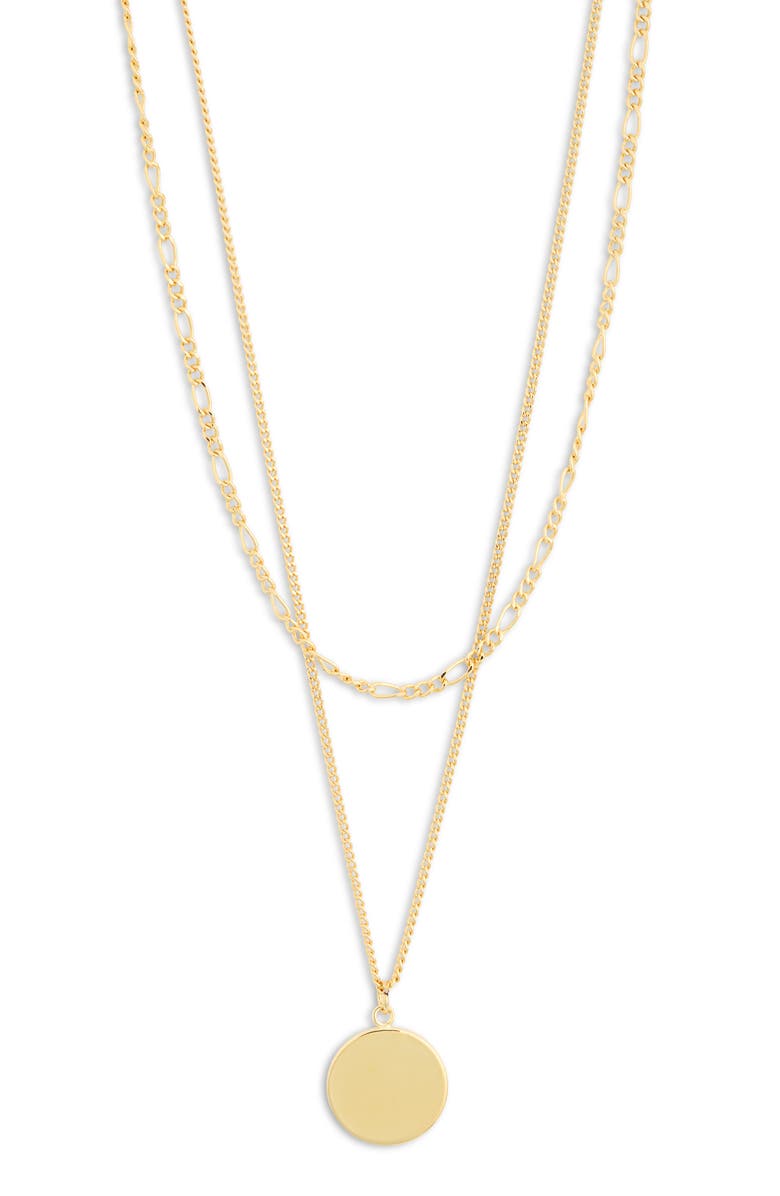 NORDSTROM RACK Demi Fine Layered Pendant Necklace, Main, color, Gold