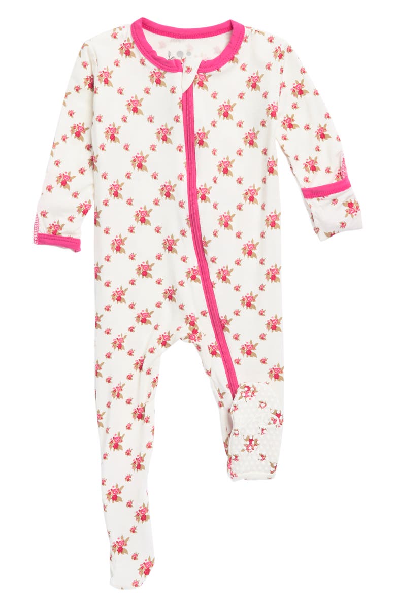 KicKee Pants Floral Footie, Main, color,