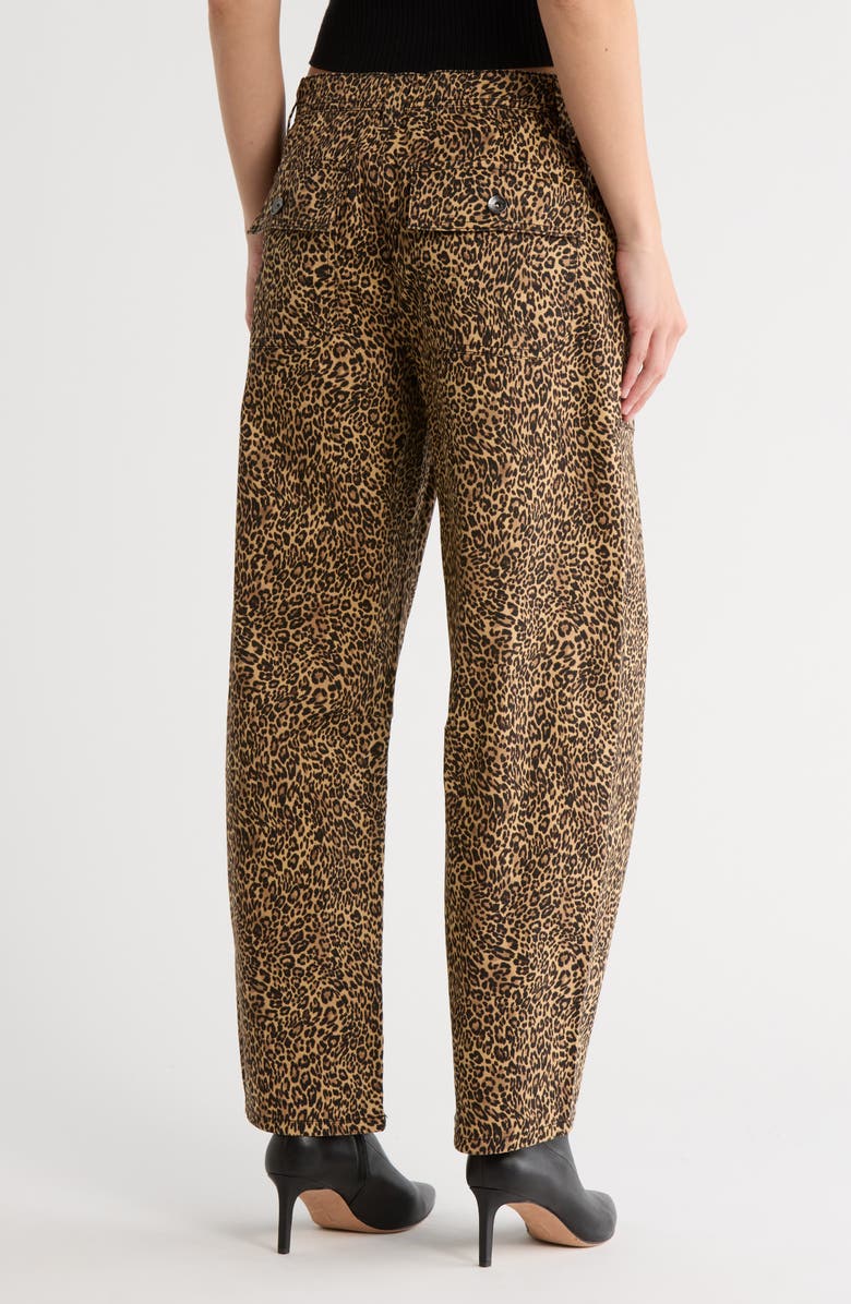Sanctuary Rider Barrel Pants, Alternate, color, Cocoa Leopard