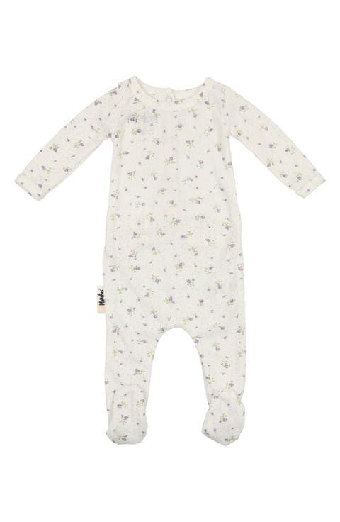 Floral Cotton Pointelle Footie (Baby)