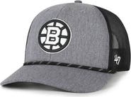 '47 Men's '47 Gray Boston Bruins Carbon Rope Trucker Adjustable Hat