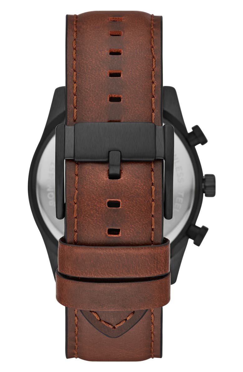 Fossil Sullivan Multifunction Leather Strap Watch, 44mm, Alternate, color, 