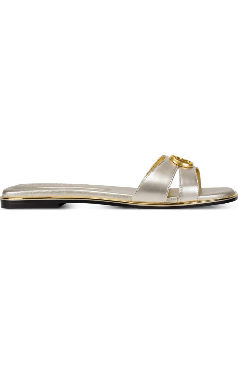 DKNY Halo Slide Sandal, Alternate, color, White Gold