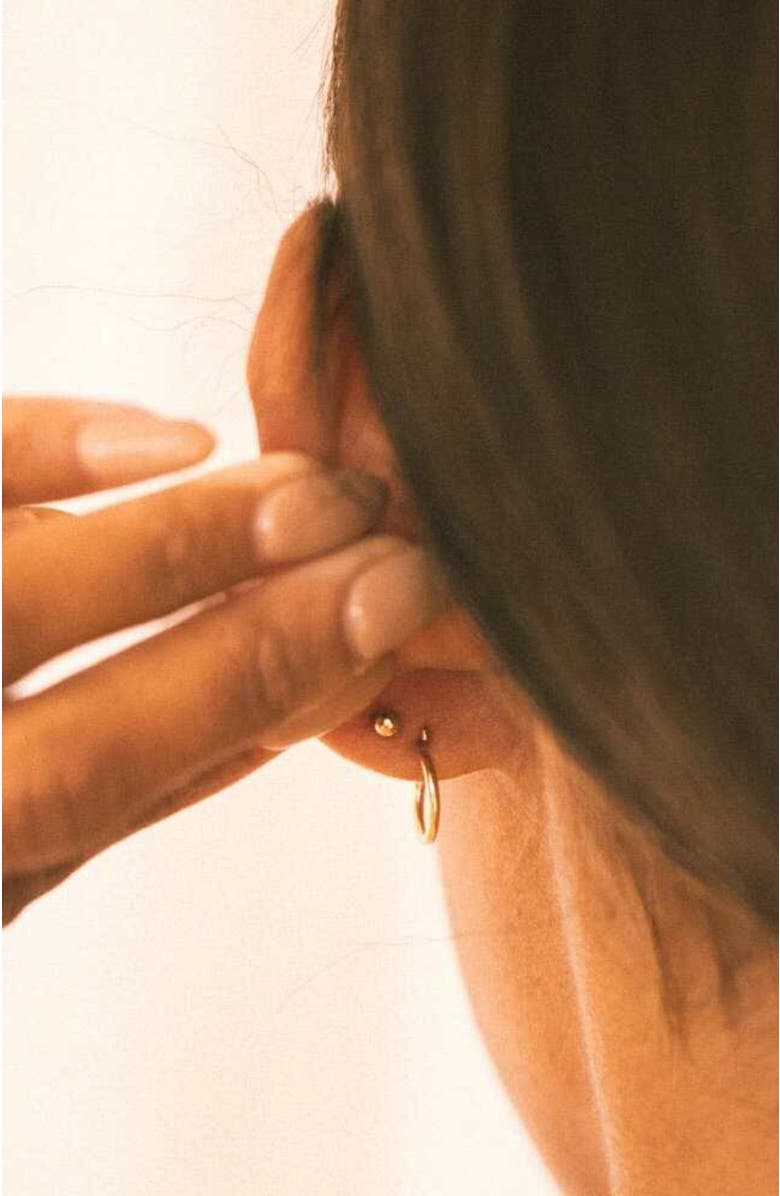 MADE BY MARY Cross Stud Earrings, Alternate, color, Gold Vermeil