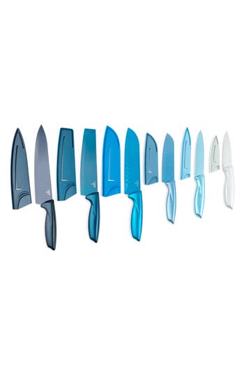 Core Kitchen 6-piece Pearlized Knife Set With Sheaths In Multi