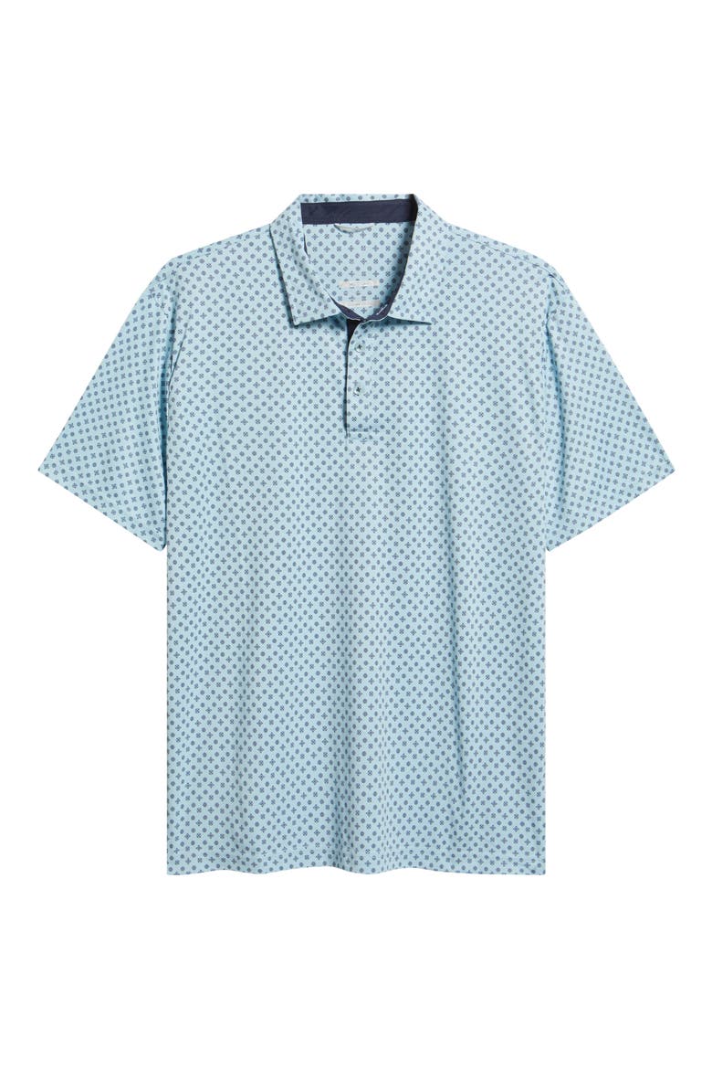 Hazelwood Modern Fit Foulard Print Performance Golf Polo, Alternate, color, SKY NAVY