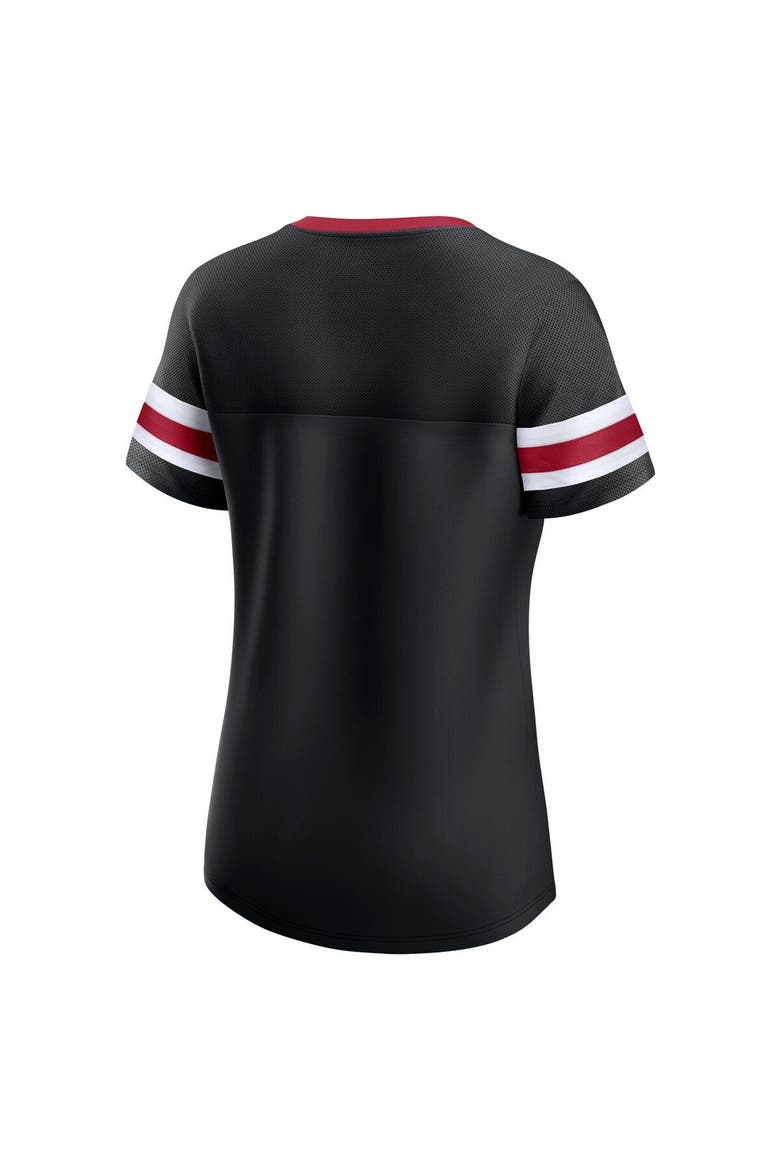 Women's Fanatics Branded Black Atlanta Falcons Original State Lace-Up T-Shirt, Alternate, color, Black