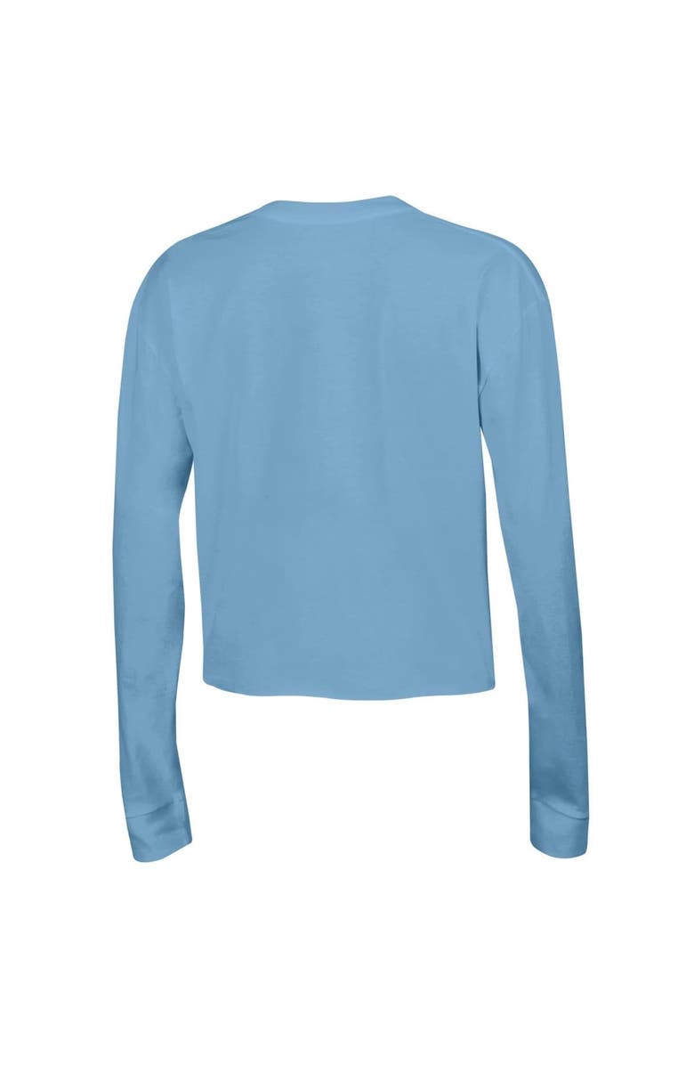 Champion Women's Champion Blue Michigan Wolverines Boyfriend Cropped Long Sleeve T-Shirt, Alternate, color, Blue