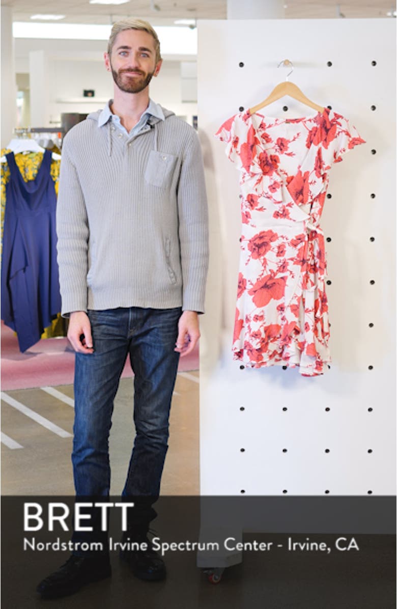 French Quarter Print Wrap Minidress, sales video thumbnail