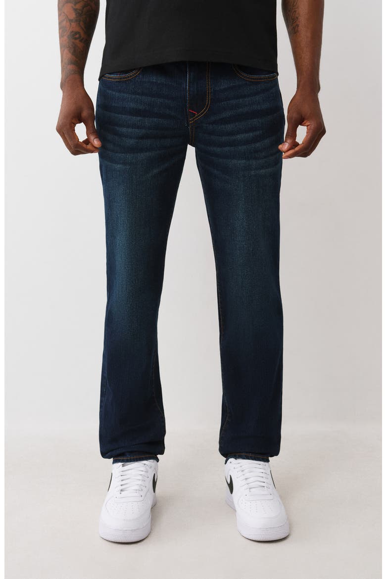 Geno Slim Leg Jeans, Main, color, DARK MAHOGANY WOOD WASH