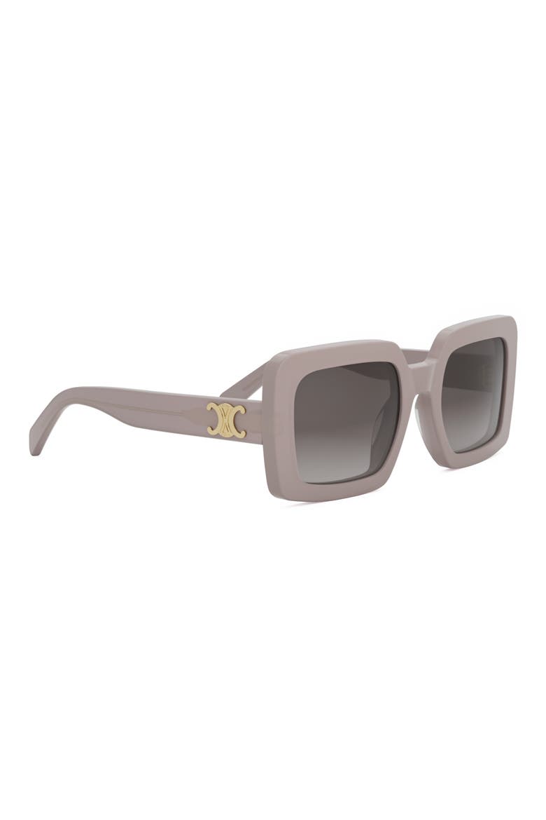Triomphe 56mm Square Sunglasses, Alternate, color, SHINY LIGHT BROWN / BROWN