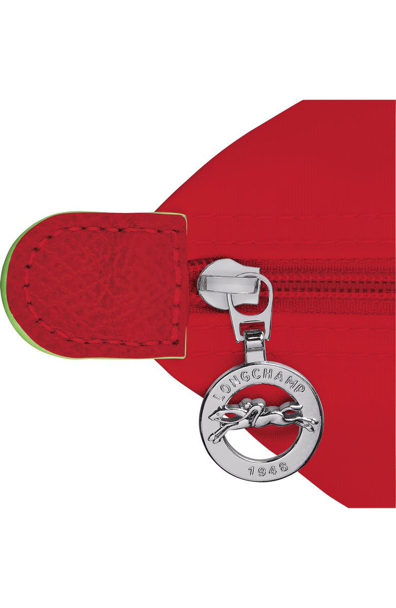 Longchamp Medium Le Pliage Green Recycled Canvas Shoulder Tote Bag, Alternate, color, Tomato