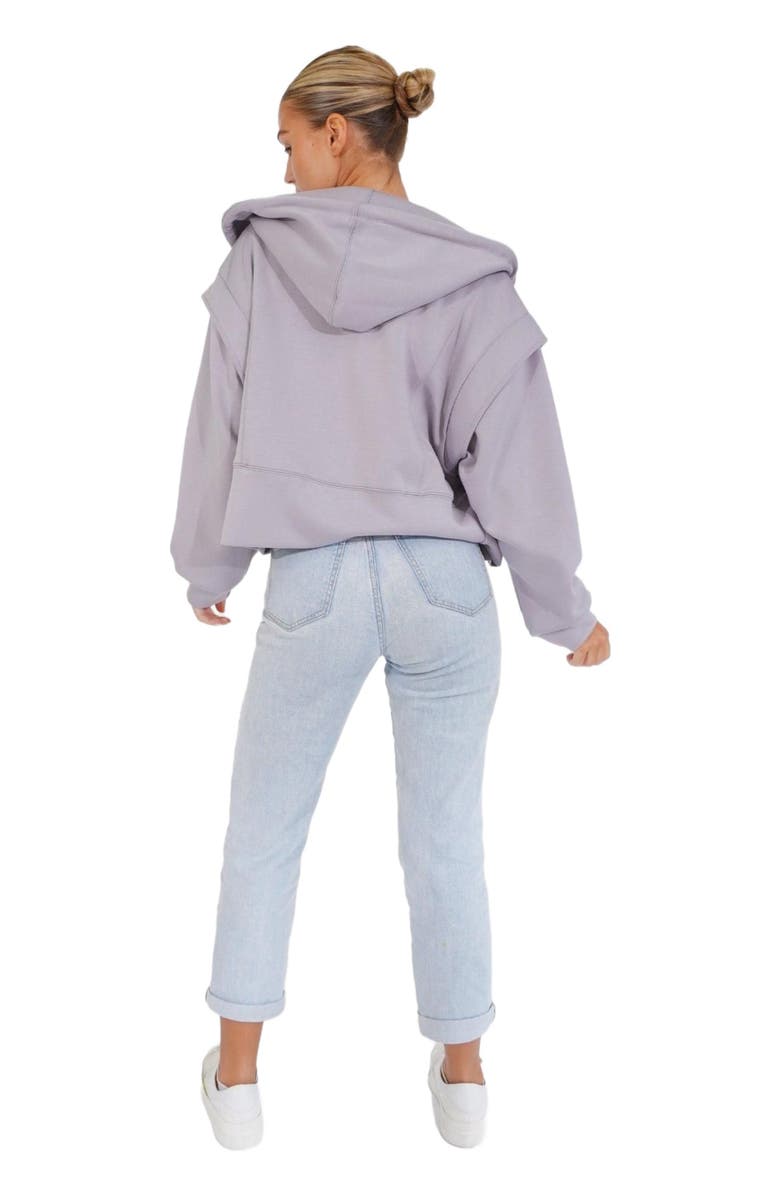 Belle & Bloom No Ordinary Love Zip Hoodie, Alternate, color, Grey Marle