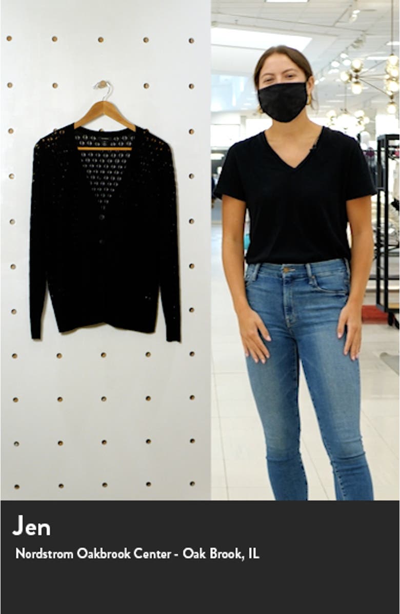 Pointelle V-Neck Cardigan, sales video thumbnail