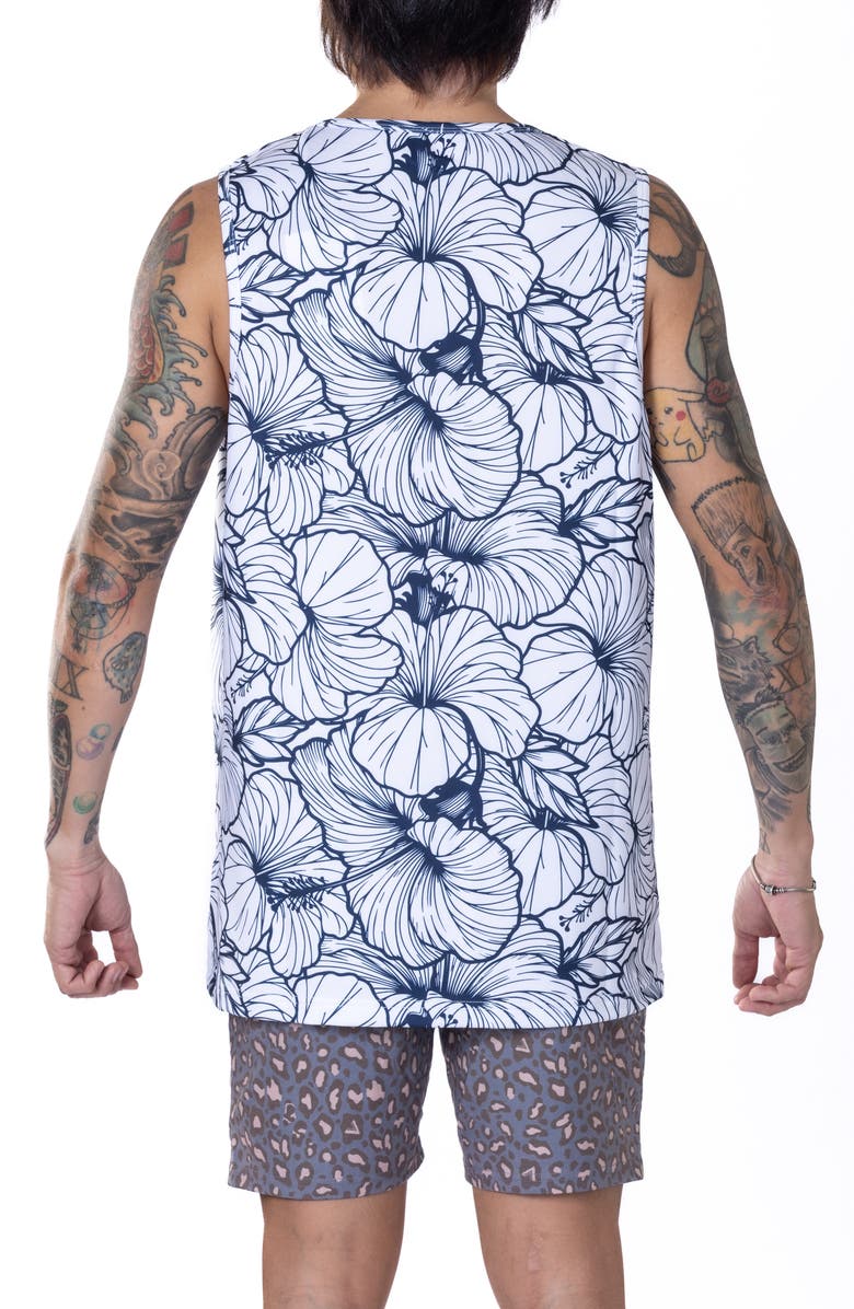 VAST Local Leaves Aqua Terra Performance Tank, Alternate, color, Navy